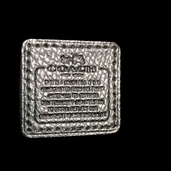 Coach F38159 Teal & Black Floral Cross Body EUC with COA - Picture 6 of 8